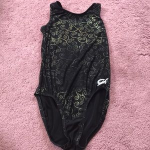 Black w/Gold Swirls Leotard